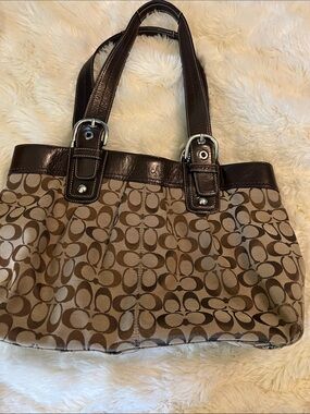 Coach Signature Canvas Tote in Brown